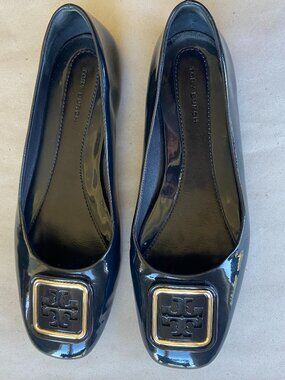 Tory Burch Black Patent Ballet flats Sz 6.5